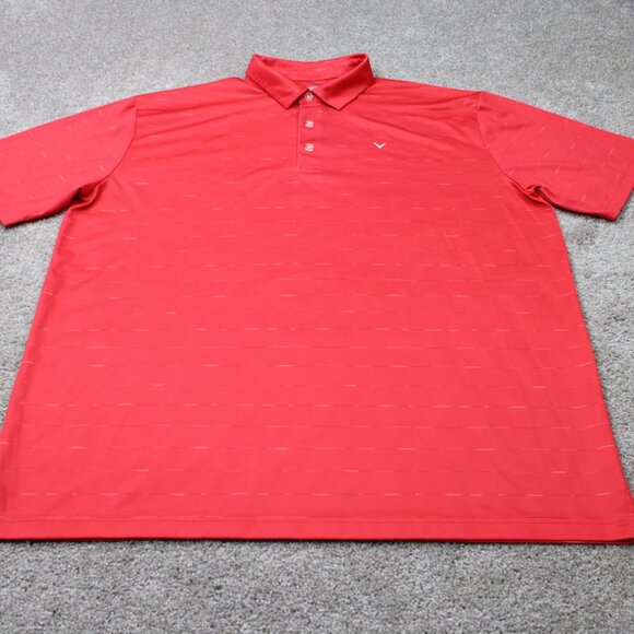 Callaway Opti-Dri Polo Shirt Mens XL Red  Polyester Golf Short Sleeve Pullover - Picture 2 of 12